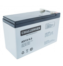 Стационарная свинцово кислотная AGM батарея Challenger AS12-9.0 12V 9.0Ah